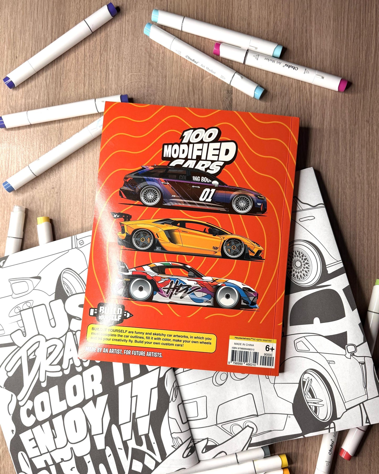 100 MODIFIED CARS COLORING BOOK